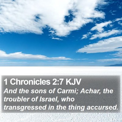 1 Chronicles 2:7 KJV Bible Verse Image