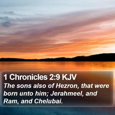 1 Chronicles 2:9 KJV Bible Verse Image