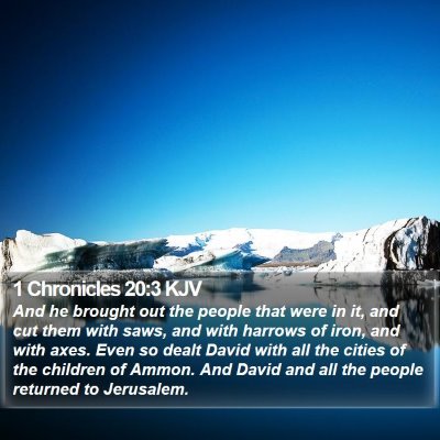 1 Chronicles 20:3 KJV Bible Verse Image