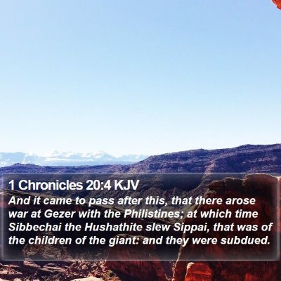 1 Chronicles 20:4 KJV Bible Verse Image