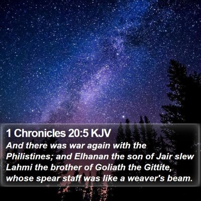 1 Chronicles 20:5 KJV Bible Verse Image