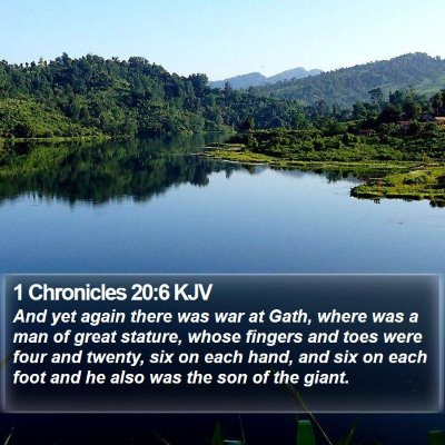 1 Chronicles 20:6 KJV Bible Verse Image
