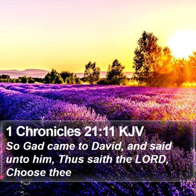 1 Chronicles 21:11 KJV Bible Verse Image