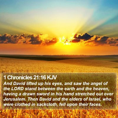 1 Chronicles 21:16 KJV Bible Verse Image