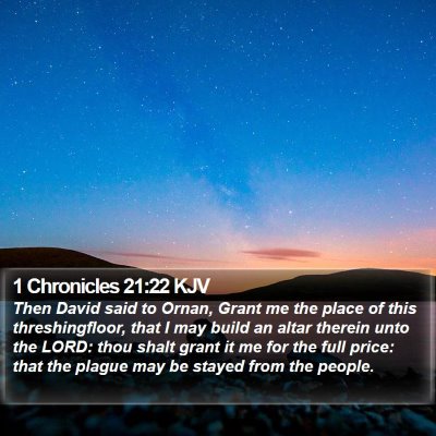1 Chronicles 21:22 KJV Bible Verse Image