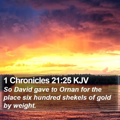 1 Chronicles 21:25 KJV Bible Verse Image