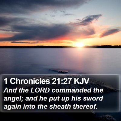 1 Chronicles 21:27 KJV Bible Verse Image