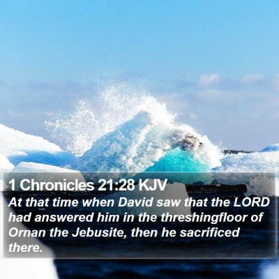 1 Chronicles 21:28 KJV Bible Verse Image