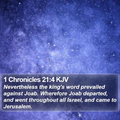 1 Chronicles 21:4 KJV Bible Verse Image