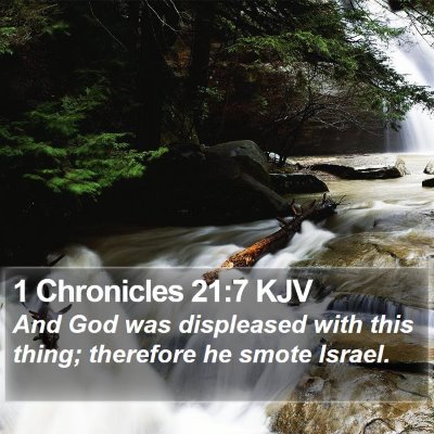 1 Chronicles 21:7 KJV Bible Verse Image