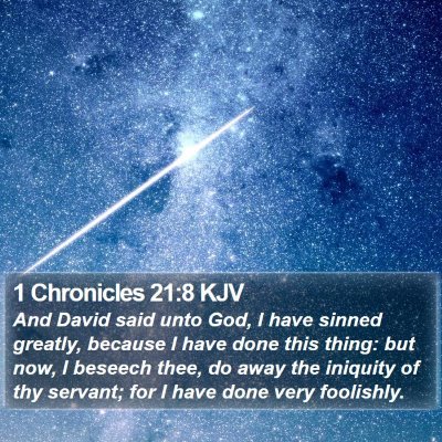 1 Chronicles 21:8 KJV Bible Verse Image