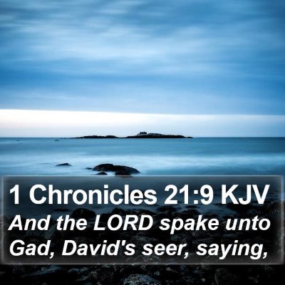 1 Chronicles 21:9 KJV Bible Verse Image