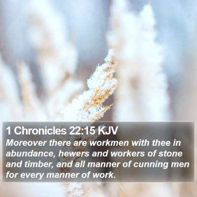 1 Chronicles 22:15 KJV Bible Verse Image