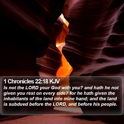 1 Chronicles 22:18 KJV Bible Verse Image