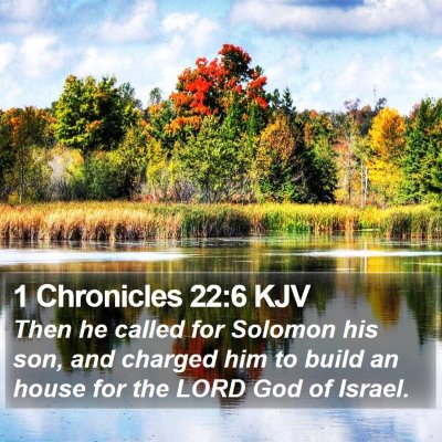 1 Chronicles 22:6 KJV Bible Verse Image