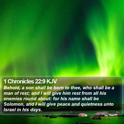 1 Chronicles 22:9 KJV Bible Verse Image