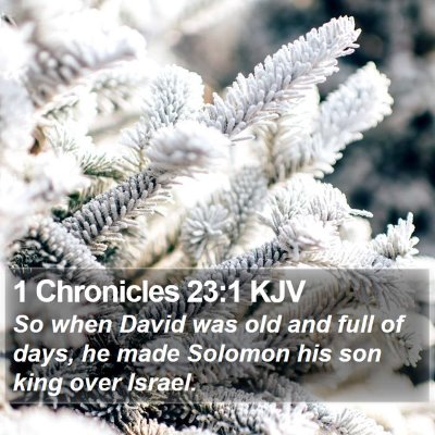 1 Chronicles 23:1 KJV Bible Verse Image