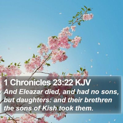1 Chronicles 23:22 KJV Bible Verse Image