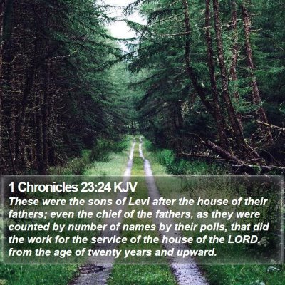 1 Chronicles 23:24 KJV Bible Verse Image