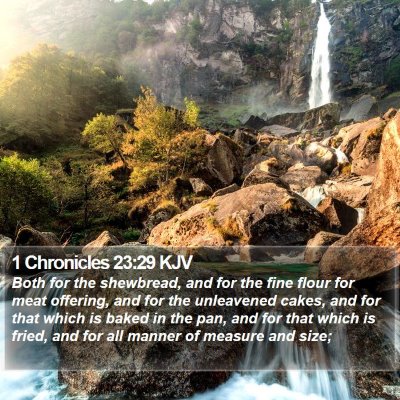 1 Chronicles 23:29 KJV Bible Verse Image