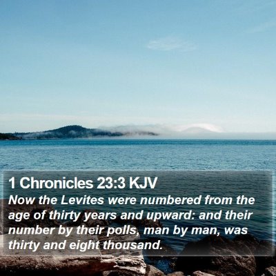 1 Chronicles 23:3 KJV Bible Verse Image