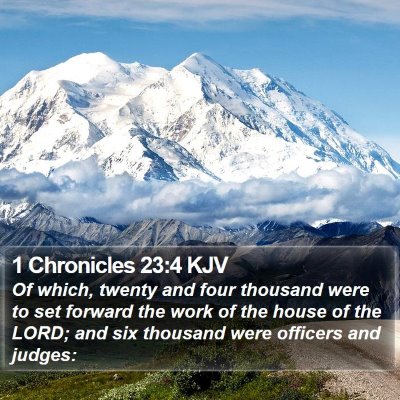 1 Chronicles 23:4 KJV Bible Verse Image