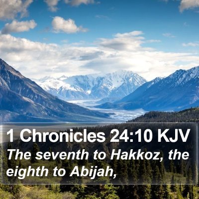 1 Chronicles 24:10 KJV Bible Verse Image