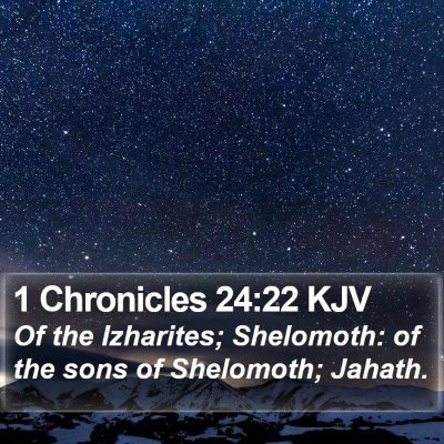 1 Chronicles 24:22 KJV Bible Verse Image