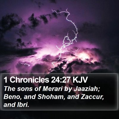 1 Chronicles 24:27 KJV Bible Verse Image