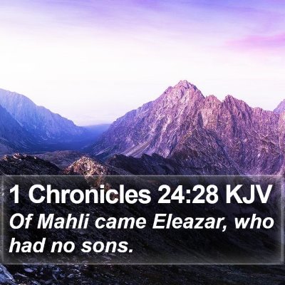 1 Chronicles 24:28 KJV Bible Verse Image