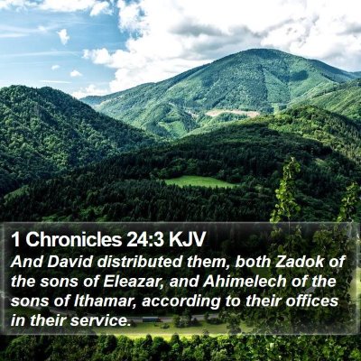 1 Chronicles 24:3 KJV Bible Verse Image