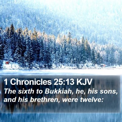 1 Chronicles 25:13 KJV Bible Verse Image