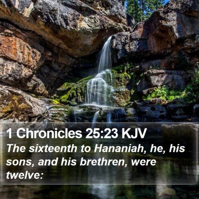 1 Chronicles 25:23 KJV Bible Verse Image
