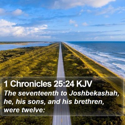 1 Chronicles 25:24 KJV Bible Verse Image