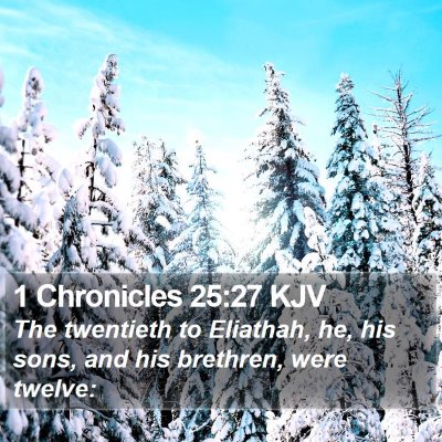 1 Chronicles 25:27 KJV Bible Verse Image