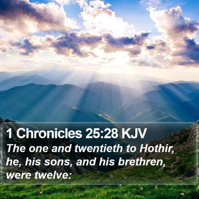 1 Chronicles 25:28 KJV Bible Verse Image