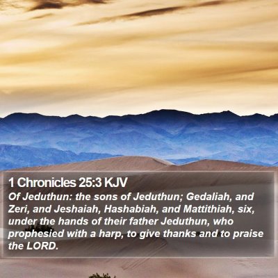 1 Chronicles 25:3 KJV Bible Verse Image