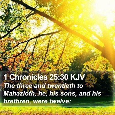1 Chronicles 25:30 KJV Bible Verse Image