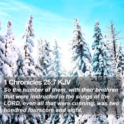 1 Chronicles 25:7 KJV Bible Verse Image