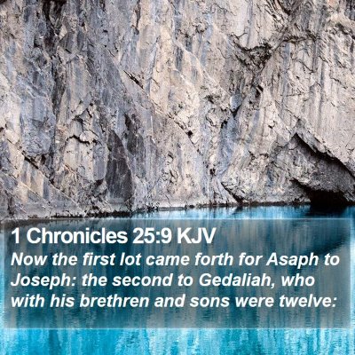 1 Chronicles 25:9 KJV Bible Verse Image