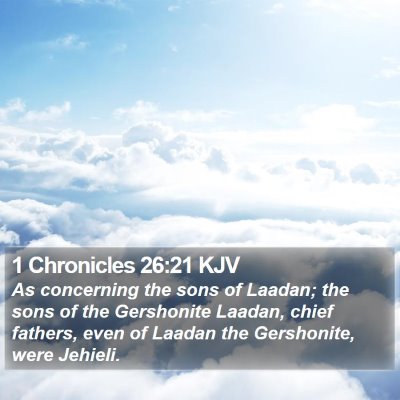 1 Chronicles 26:21 KJV Bible Verse Image