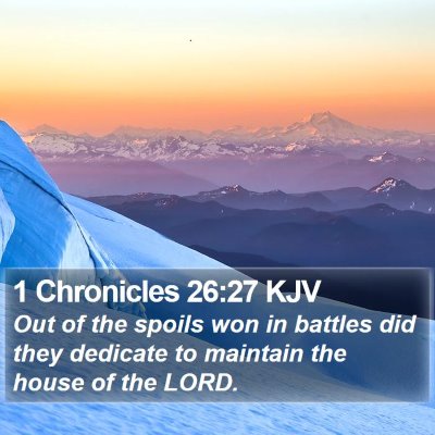 1 Chronicles 26:27 KJV Bible Verse Image