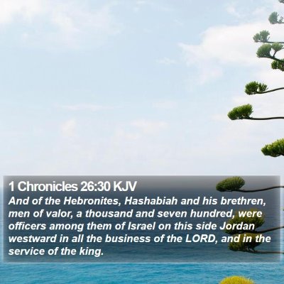 1 Chronicles 26:30 KJV Bible Verse Image