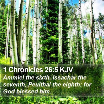 1 Chronicles 26:5 KJV Bible Verse Image