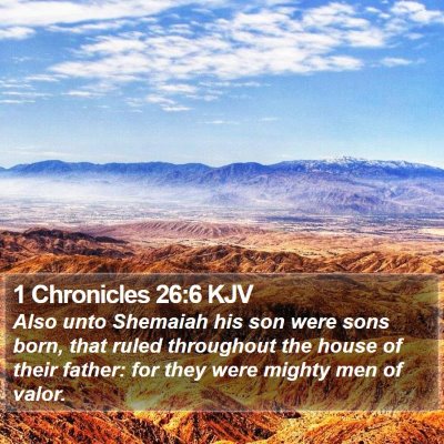 1 Chronicles 26:6 KJV Bible Verse Image