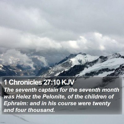 1 Chronicles 27:10 KJV Bible Verse Image