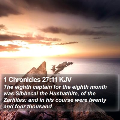1 Chronicles 27:11 KJV Bible Verse Image