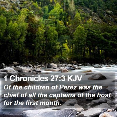 1 Chronicles 27:3 KJV Bible Verse Image