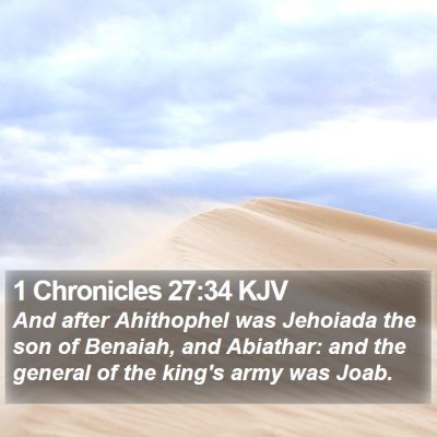 1 Chronicles 27:34 KJV Bible Verse Image
