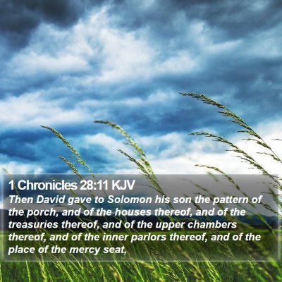 1 Chronicles 28:11 KJV Bible Verse Image